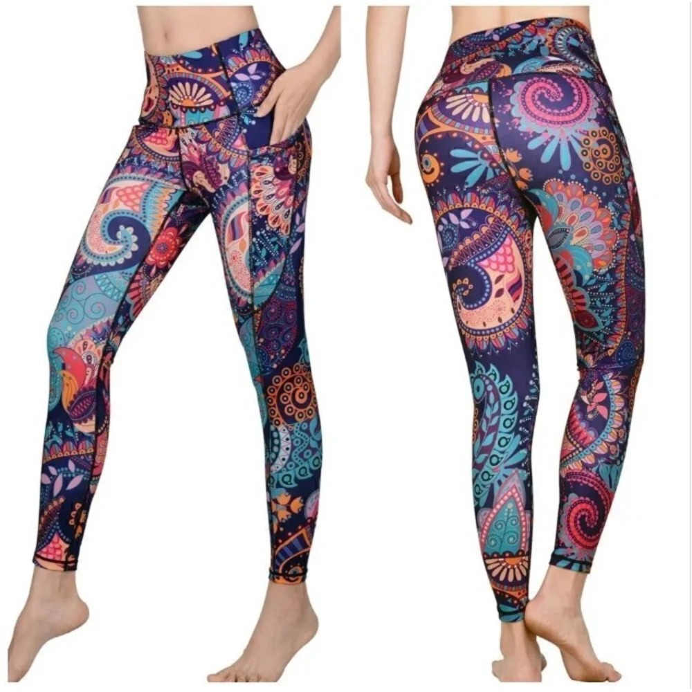 Dop Dovpod Retro Atheltic Leggings Women Size Large Festival Yoga Maximalist